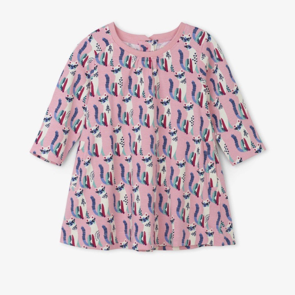 Patchwork Kitty Baby Swing Dress - Hatley